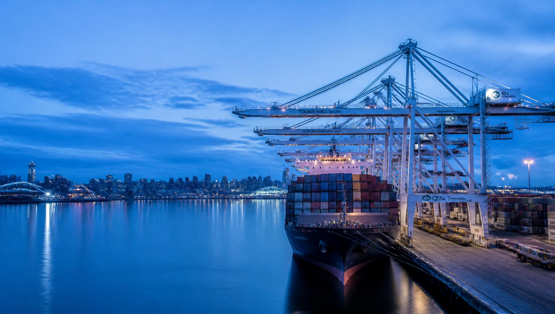 Container port representing global materials trade